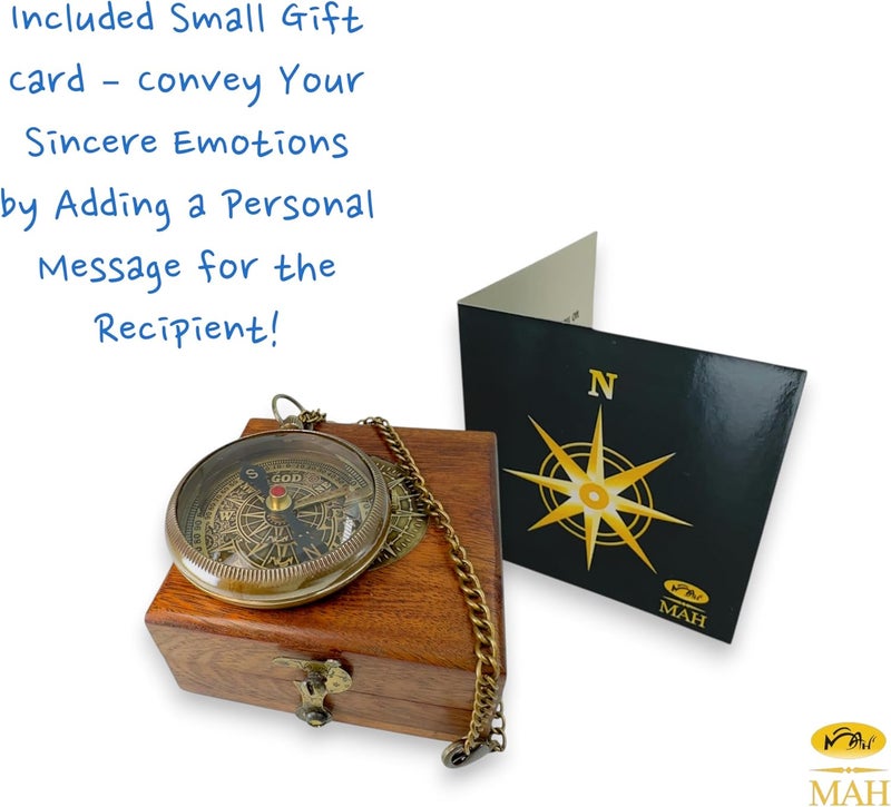 MAH Brass Compass Gift – to My Son Never Forget That I Love You, Sentimental Keepsake Gift from Mom Dad & Grandparents for Graduation, Baptism, Confirmation, Communion, Birthday, Back to School Best Gift - Image 2